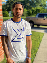 Sigma Premium Chenille letter ringer t shirt