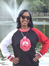 Delta Black Crest Chenille Crewneck