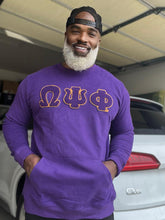 Omega Purple Chenille Pocket Crewneck