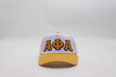 Alpha White/Old Gold Snapback Hat