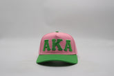 AKA Pink Letters Snapback Hat