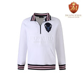 Howard University White Quarter Zip Crewneck