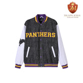 Prairie View A&M Black Denim Bomber Jacket