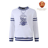 Phi Beta Sigma White Crest Chenille Crewneck