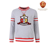 Kappa Heather Grey Crest Chenille Crewneck