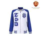 Zeta White Varsity Fleece Jacket