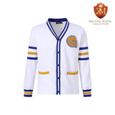 Albany State White Fleece Cardigan