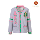 AKA Heather Grey Fleece Cardigan Unisex Fit