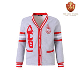 Delta Heather Grey Fleece Cardigan Unisex Fit