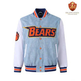 Morgan State Blue Denim Bomber Jacket
