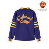 "Oakwood College" Navy Blue Fleece Cardigan