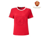Delta Red Tapered Embossed Crest Premium Shirt