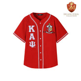 Kappa Red Button Up Baseball Jersey