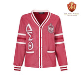 Delta Crimson Denim Cardigan Unisex Fit