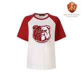 Alabama A&M Premium Bulldog White Raglan Chenille Shirt