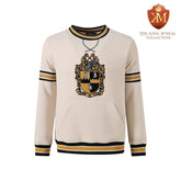 Alpha Neutral Crest Chenille Crewneck