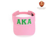 AKA Pink Letters Visor Hat