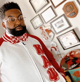 Red And White (Kappa Inspired) Knit Bow Tie