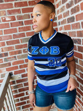 Zeta Phi Beta Black Striped Baseball Jersey