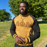 Alpha Black Gold Chenille Crewneck