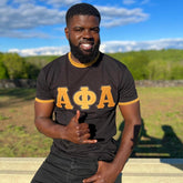 Premium Alpha Black Ringer Tshirt