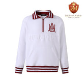 Alabama A&M White Quarter Zip Crewneck