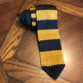 Black and Old Gold (Alpha Inspired) Knit Tie