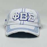 PBS White Denim dad hat