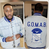 Blu jean Phi Beta Sigma Bomber Jacket