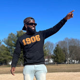 Alpha 1906 Black Chenille Crewneck