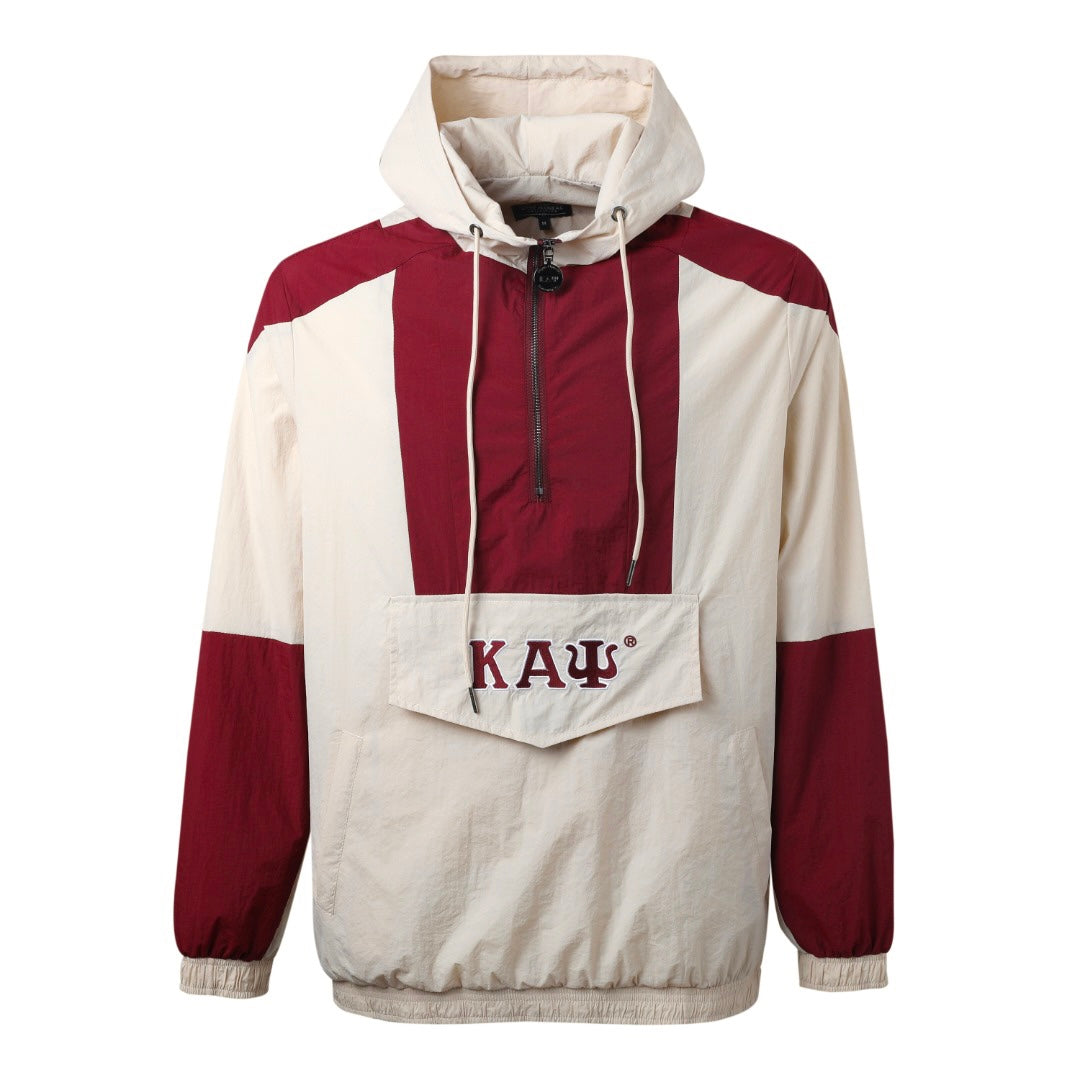 Kappa Krimson/Kream Half Zip Windbreaker Jacket