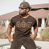 Alpha Black and Old Gold Premium Shirt