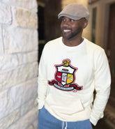 Chenille Crest Kappa Kream Pocket Crewneck
