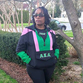 AKA Black Half Zip Windbreaker Jacket Read Description