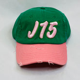 “J15” Green & Pink Hat