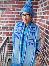 Zeta Grey Crest Scarf and Hat Set