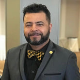 Black and Old Gold (Alpha Inspired) Knit Bow Tie II