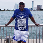 Sigma Pinstripe Heavy Mesh Basketball Shorts