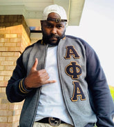 Dark Grey Alpha Phi Alpha Varsity Fleece