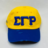 “ΣΓΡ” SGRho Yellow Gold & Royal Blue Hat