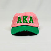 “AKA” Pink & Green Hat