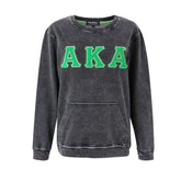 AKA Black Denim Chenille Crewneck (Unisex Size)