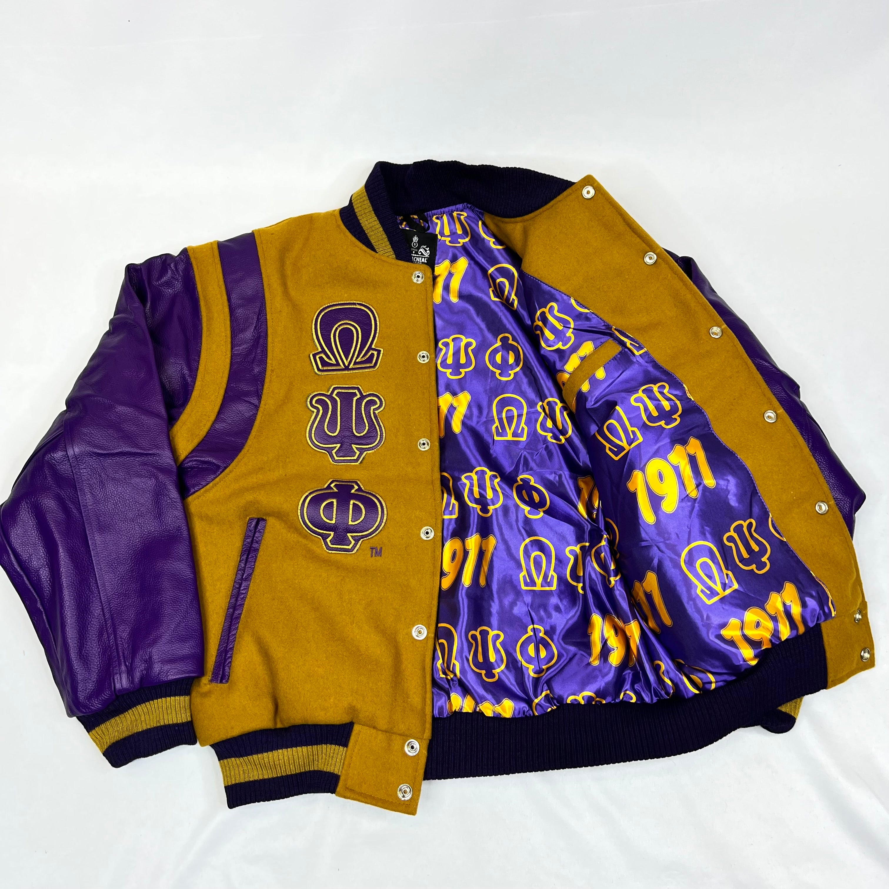 Omega Old Gold Wool Letterman Jacket – The King McNeal Collection