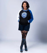 Zeta Crest Chenille Black Crewneck (Unisex Size)