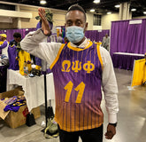 Omega Pinstripe Faded Basketball Jersey