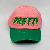 “PRETTY GIRL” Pink & Green Hat