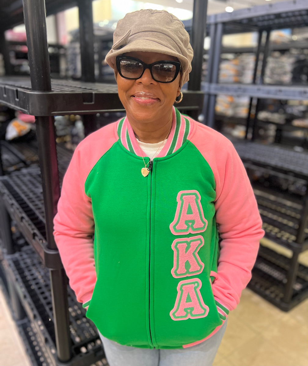 AKA Green Varsity Fleece Letterman Jacket (Unisex Size) – The King McNeal  Collection