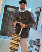 Alpha Denim Chenille Crewneck