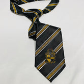 Black and Old Gold Alpha Monogram Tie