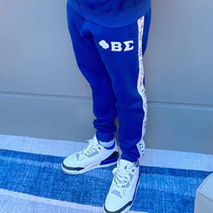 Blue Sigma Tapered Joggers